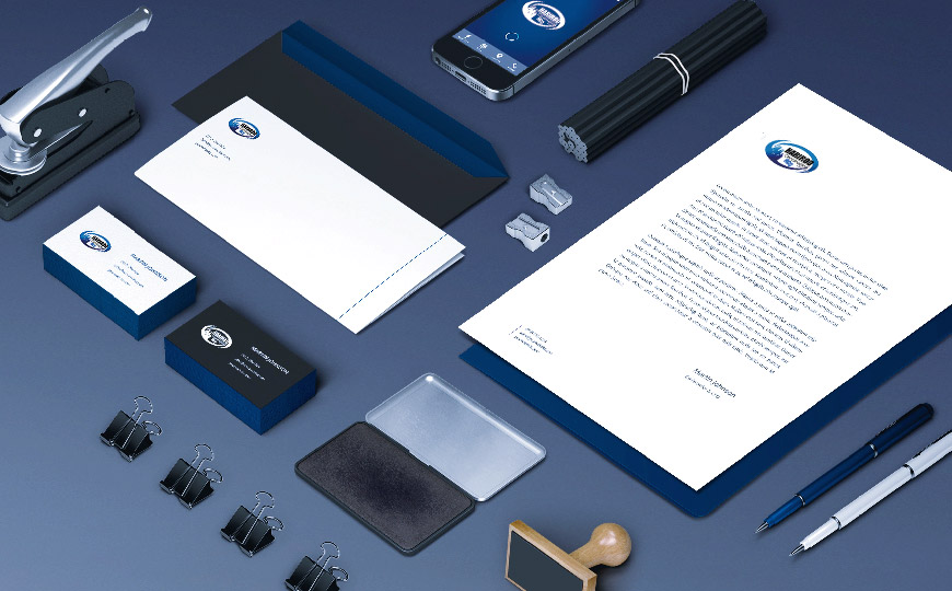 vi系統(tǒng)-阿富汗HARIROD房產(chǎn)建筑公司VI設計之信紙、名片、信封設計應用規(guī)范