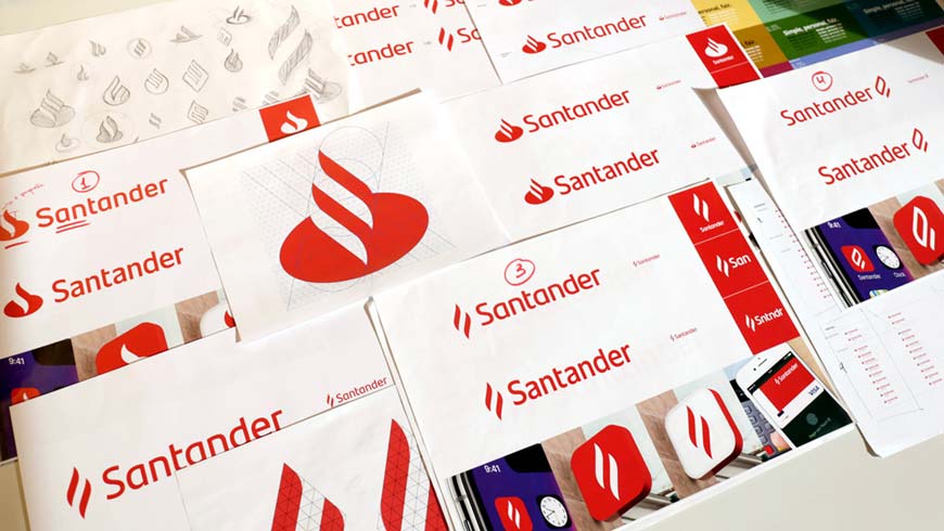 西班牙Santander銀行LOGO設(shè)計(jì)，改善用戶體驗(yàn)是王道-2